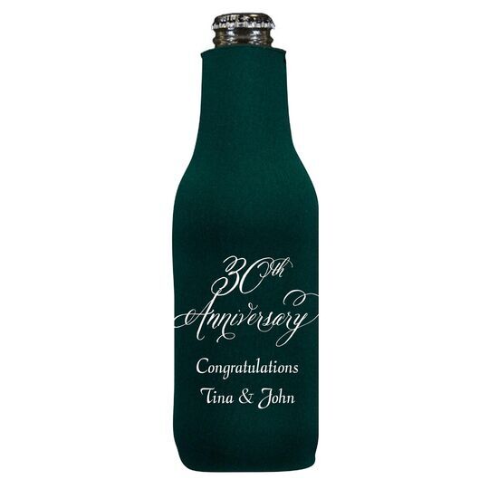 Elegant 30th Anniversary Bottle Huggers